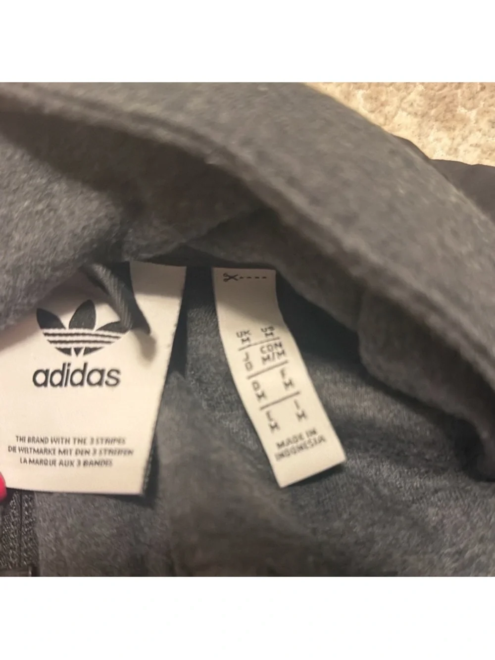 Adidas Gray Quarter-Zip Pullover with Yellow Logo